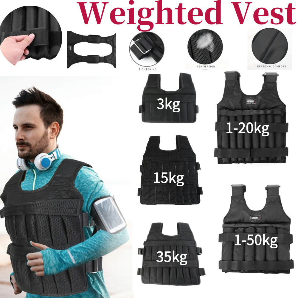 Outdoor Sport Jacket - Gilet Ponderato Regolabile 3/15/35kg per Allenamento,