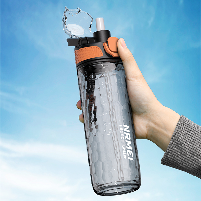 Outdoor Sport Glass Water Bottle - Bottiglie d'acqua sportive estive con cannuccia,