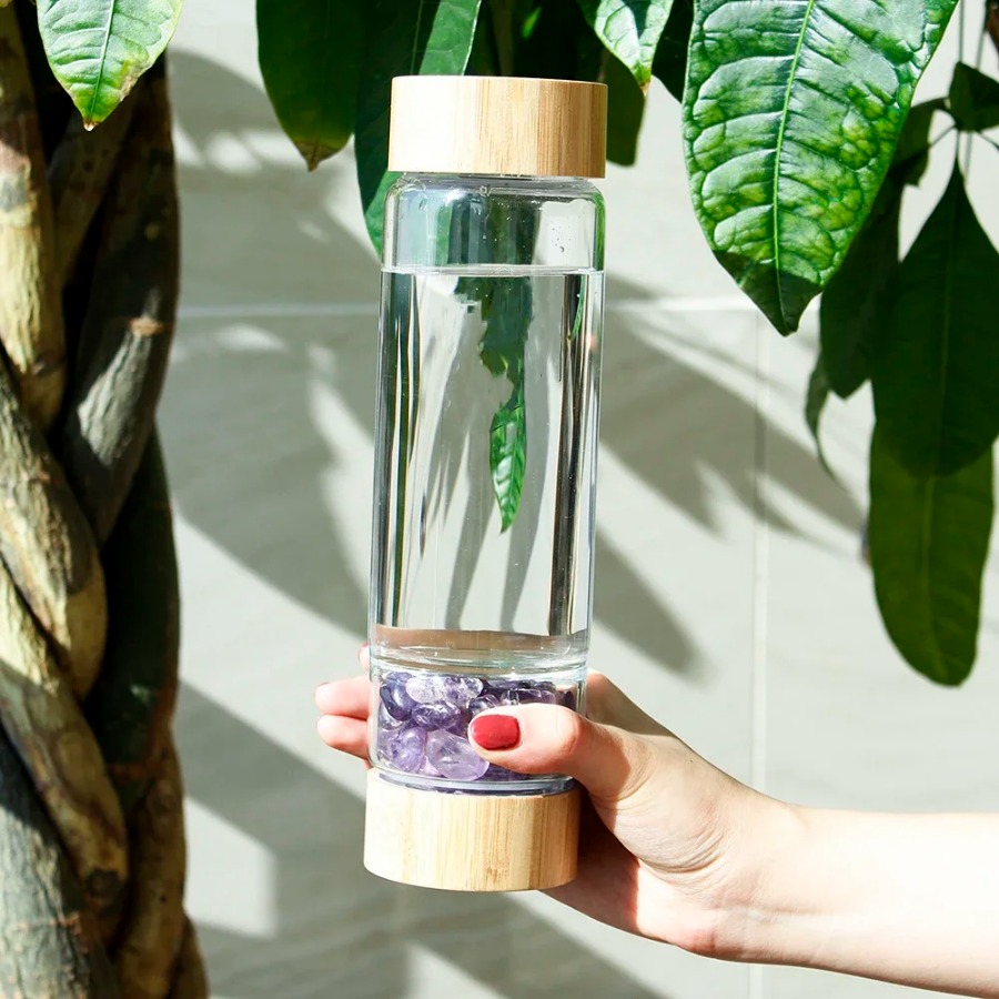 Outdoor Sport Glass Water Bottle - Bottiglie di minerale naturale di cristallo