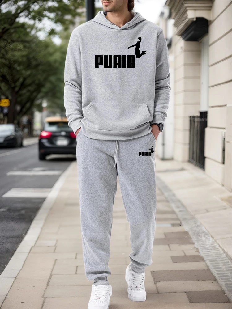 Outdoor Sports Outfit - Completo Uomo/Felpa con Cappuccio/Pantaloni 2026 Autunno