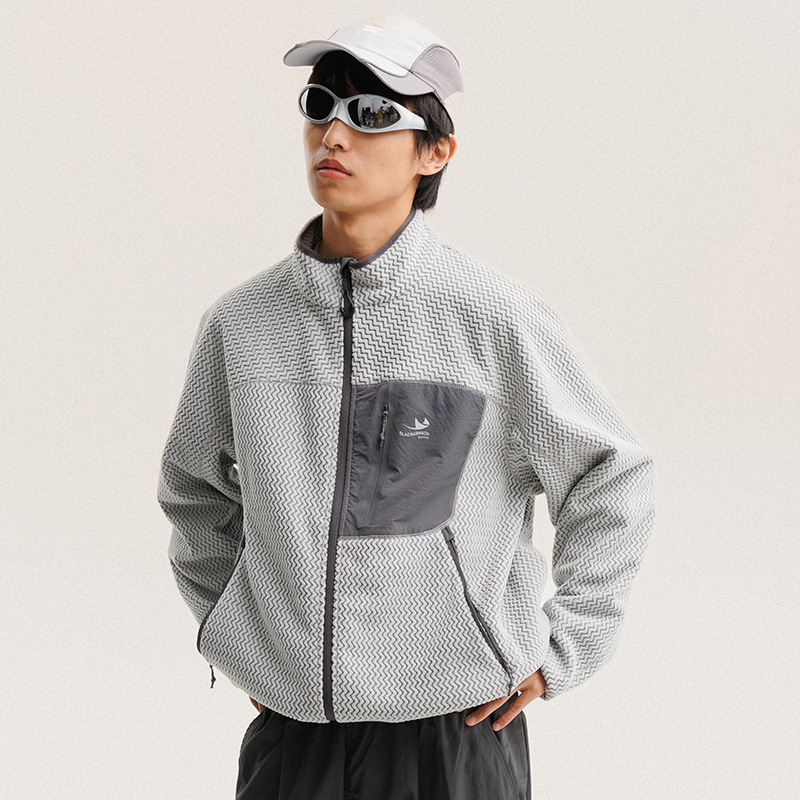 Outdoor Sport Jacket - Giacca in Pile Polare con Strisce