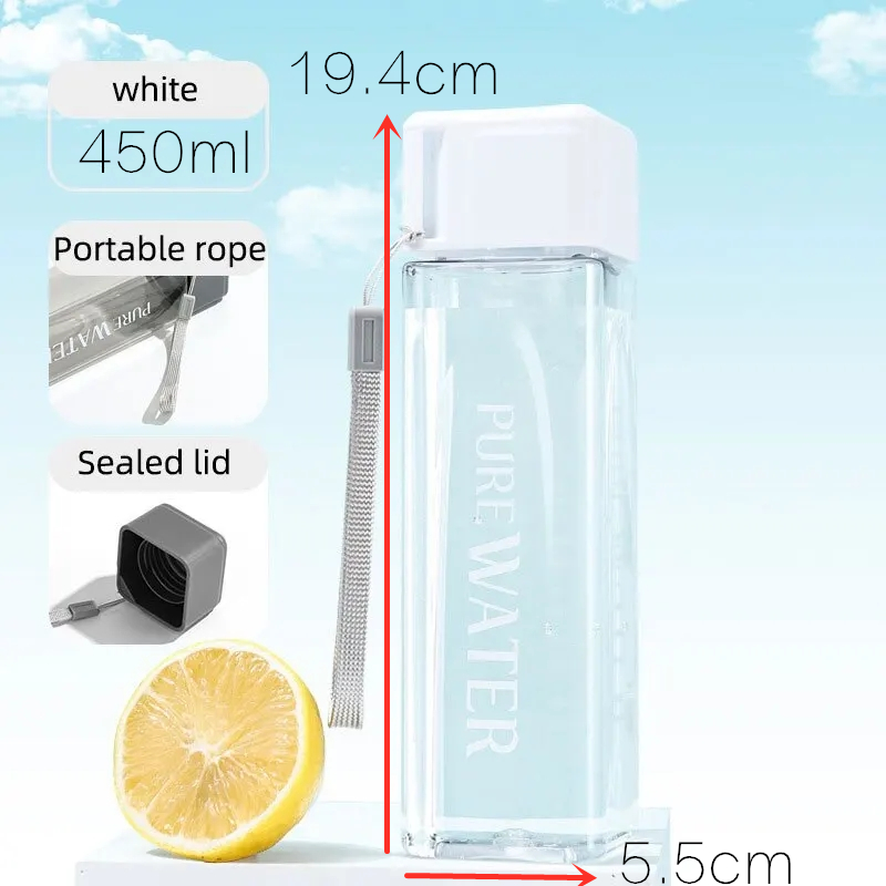 450 ml, 1 bicchiere quadrato t - Outdoor Sport Glass Water Bottle recensione e prezzo