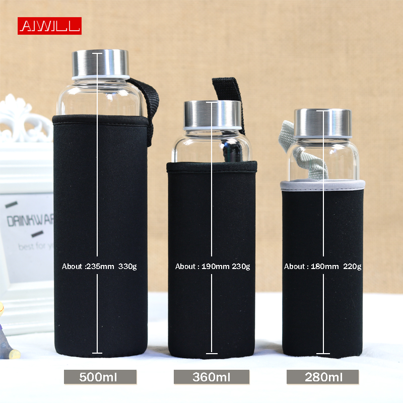 AIWILL di Vetro di Vendita Cal - Outdoor Sport Glass Water Bottle recensione e prezzo