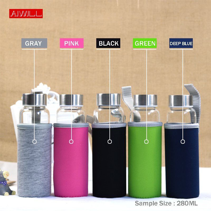 AIWILL di Vetro di Vendita Cal - Outdoor Sport Glass Water Bottle recensione e prezzo